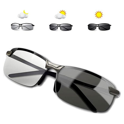 2PCS Polarized Photochromic Driving z87 Sunglasses Day and Night Safety Glasses