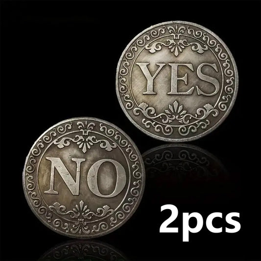 2PCS Yes No Decision Maker Lucky Coin