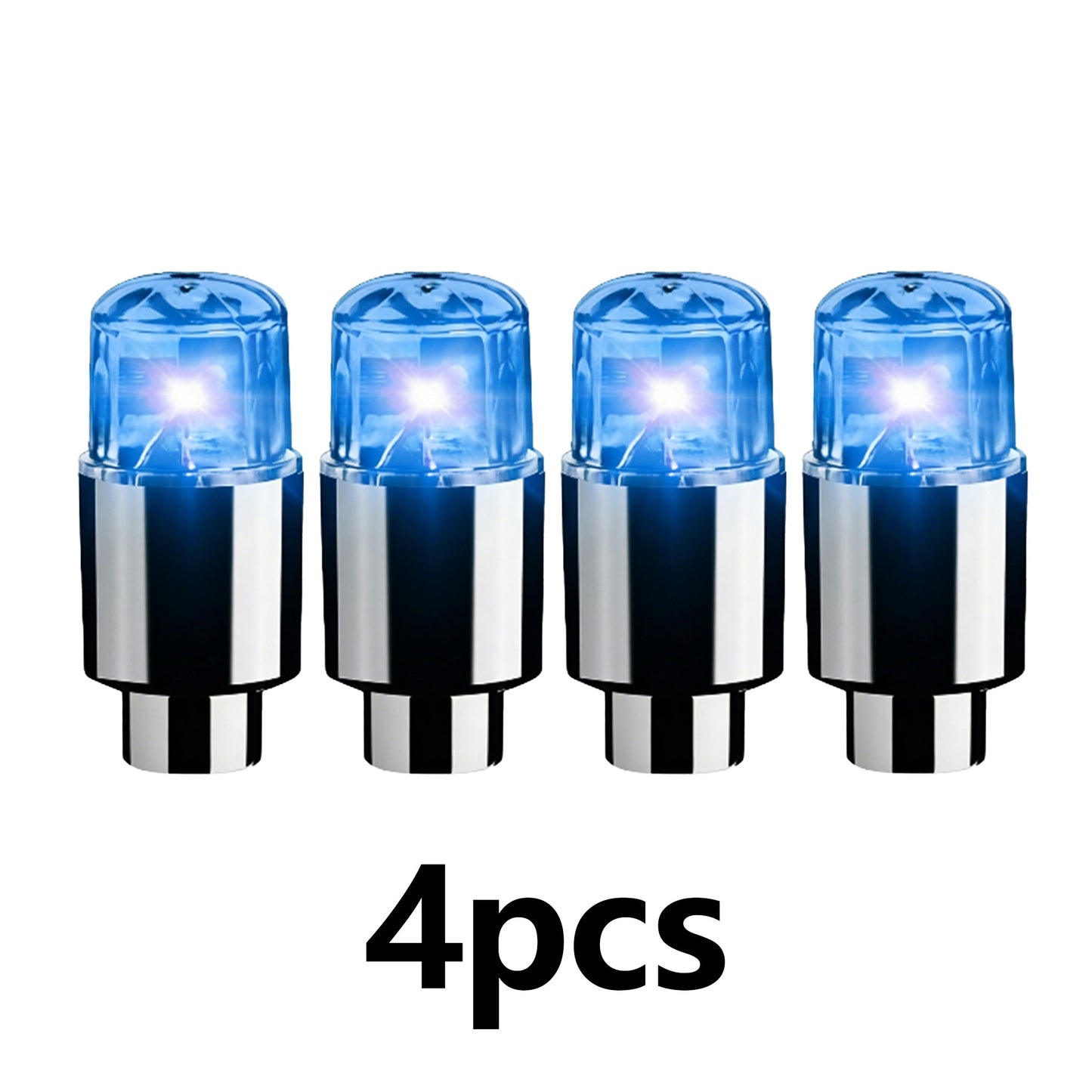 4 Pack LED Tire Lights for Car Trucks Valve Stem Cap Bike Golf Cart