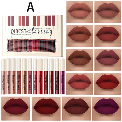12 Pcs Matte Liquid Lipstick Set - Long Lasting & Waterproof Lipstick Kit