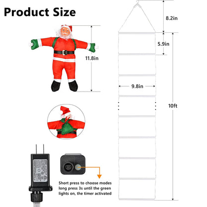 3-Meter Outdoor LED Christmas Lights (Santa Claus Design), 8 Lighting Modes