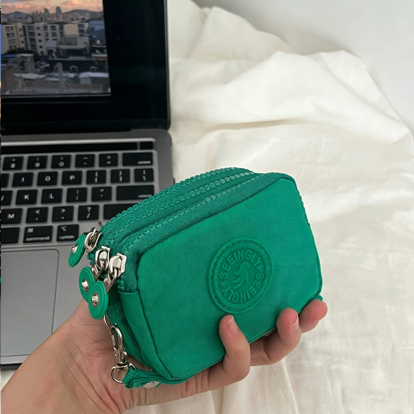 Three Layer Coin Purse Key Bag Women Wallets Zipper Waterproof