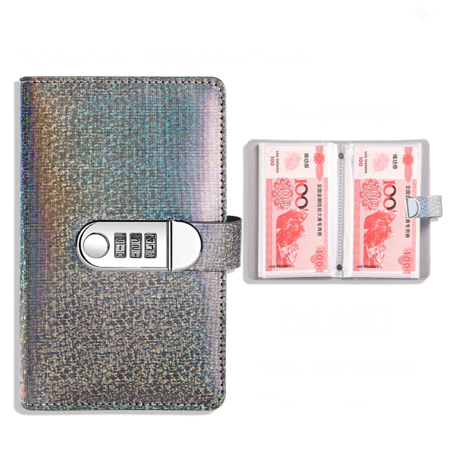 Envelope Challenge Binder with Lock, A6 PU Leather Money Saving Binder for Cash