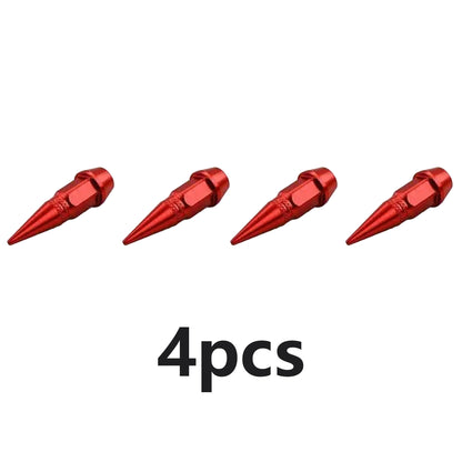 4PCS Dustproof Spiked Aluminum Tire Valve Stem Caps