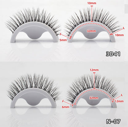 6 Pairs Self Adhesive Eyelashes,3D Dense Lashes No Glue Reusable