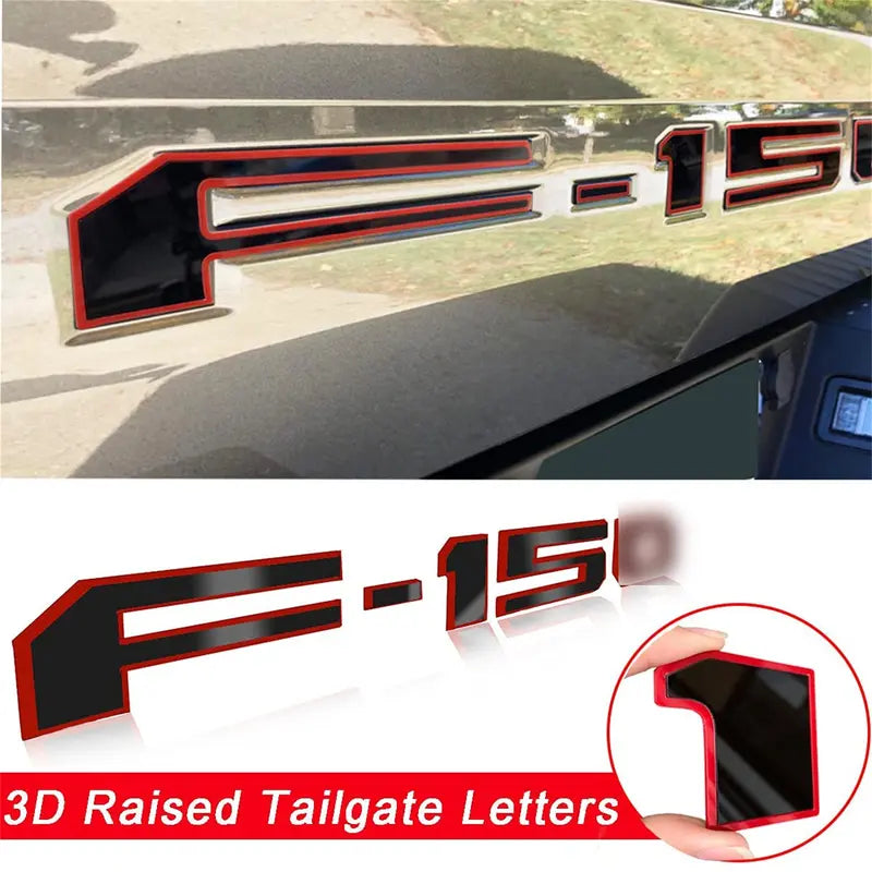 New Ford F-150 Tailgate Letter Replacement Decals: 3D Emblem – Tailgate Insert Lettering