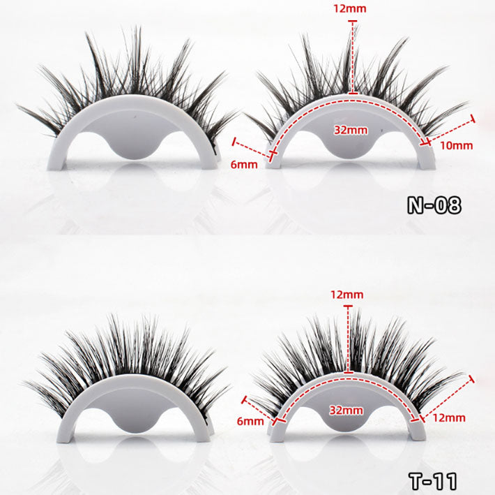 6 Pairs Self Adhesive Eyelashes,3D Dense Lashes No Glue Reusable