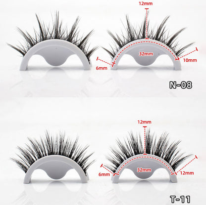 6 Pairs Self Adhesive Eyelashes,3D Dense Lashes No Glue Reusable
