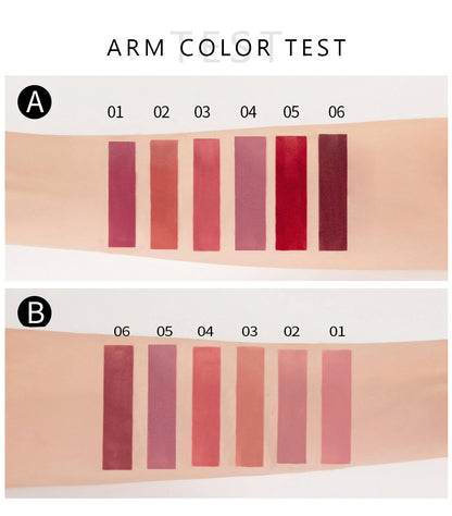 6-Piece Matte Liquid Lipstick Makeup Set,Long-lasting Wear, Non-sticky, Non-fading