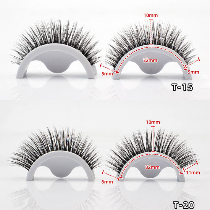 6 Pairs Self Adhesive Eyelashes,3D Dense Lashes No Glue Reusable
