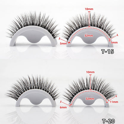 6 Pairs Self Adhesive Eyelashes,3D Dense Lashes No Glue Reusable