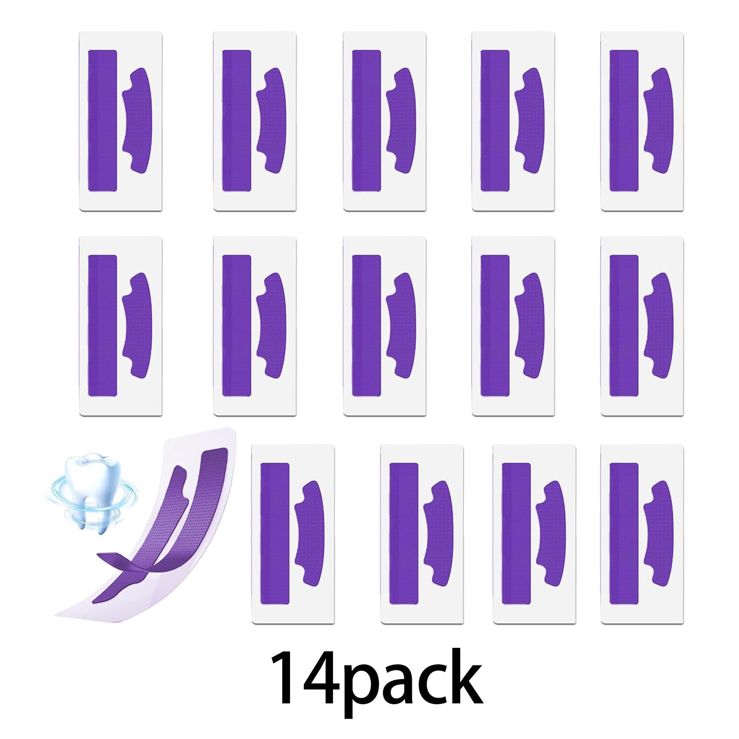 14 Pack Gentle Daily Purple Teeth Whitening Strips – Enamel-Friendly