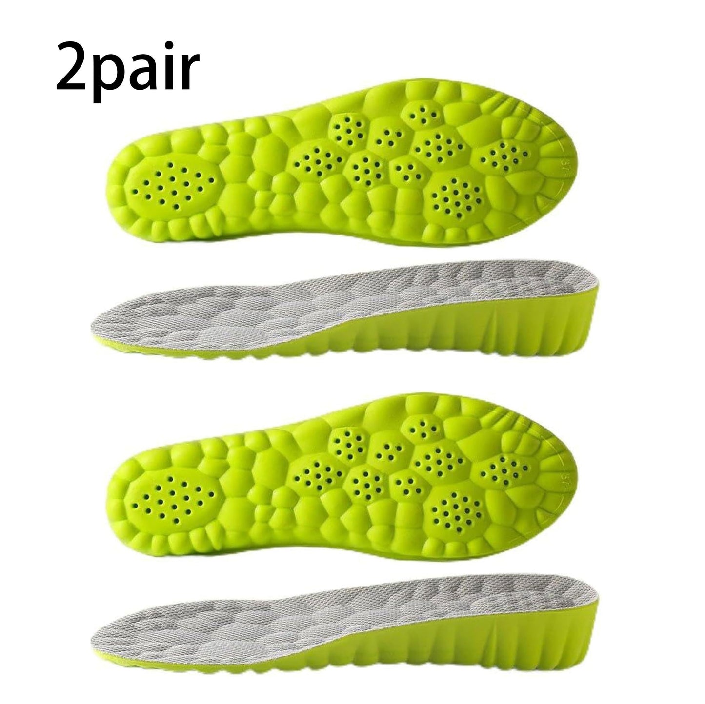 2 Pair Height Increase Insoles for Men Wowen-4D Cloud Technology Insole-Super Soft