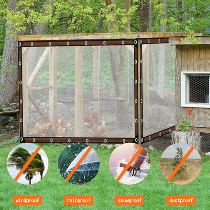 Clear Waterproof Cover Tarp 6.5 x 6.5ft Plastic Tarps Heavy Duty
