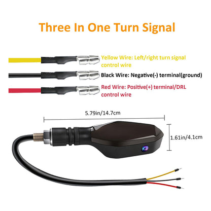 2 PCS LED Turn Signal Lights Projector for Motorcycle