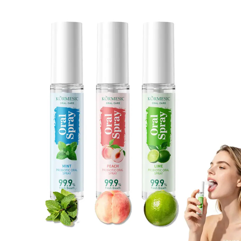 3PCS Fruit Mint Breath Spray,Breath Freshener Oral Care for Bad Breath Mouth Spray Dry Mouth Spray