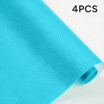 4Pcs Refrigerator Liners for Shelves Non-Adhesive Shelf or Drawer Liner