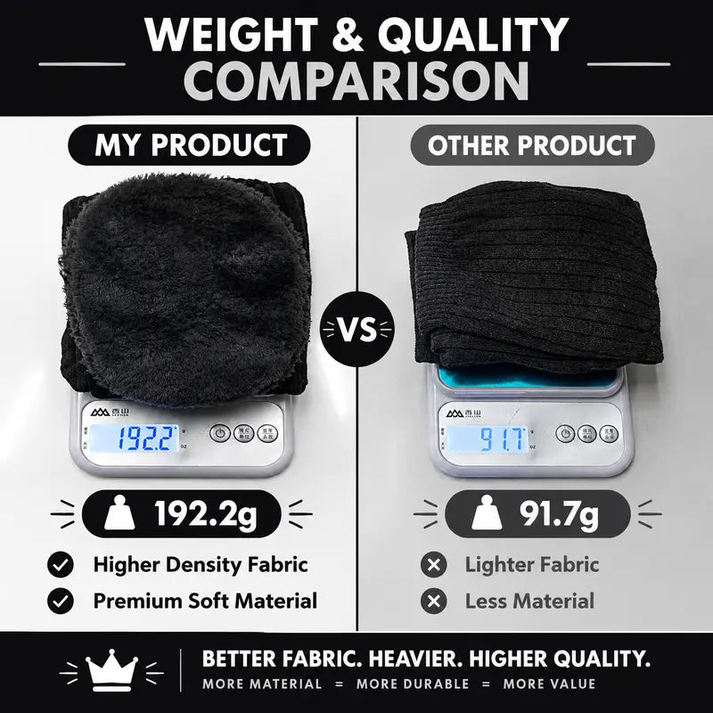 Long Knee Pads Thick Wool Lining for Leg Protection