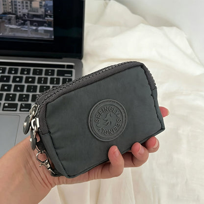 Three Layer Coin Purse Key Bag Women Wallets Zipper Waterproof