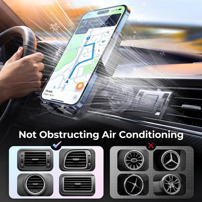 Phone Holders for Car, Cell Phone Mount 15W Wireless Car Charger with Induction Opening and Closing