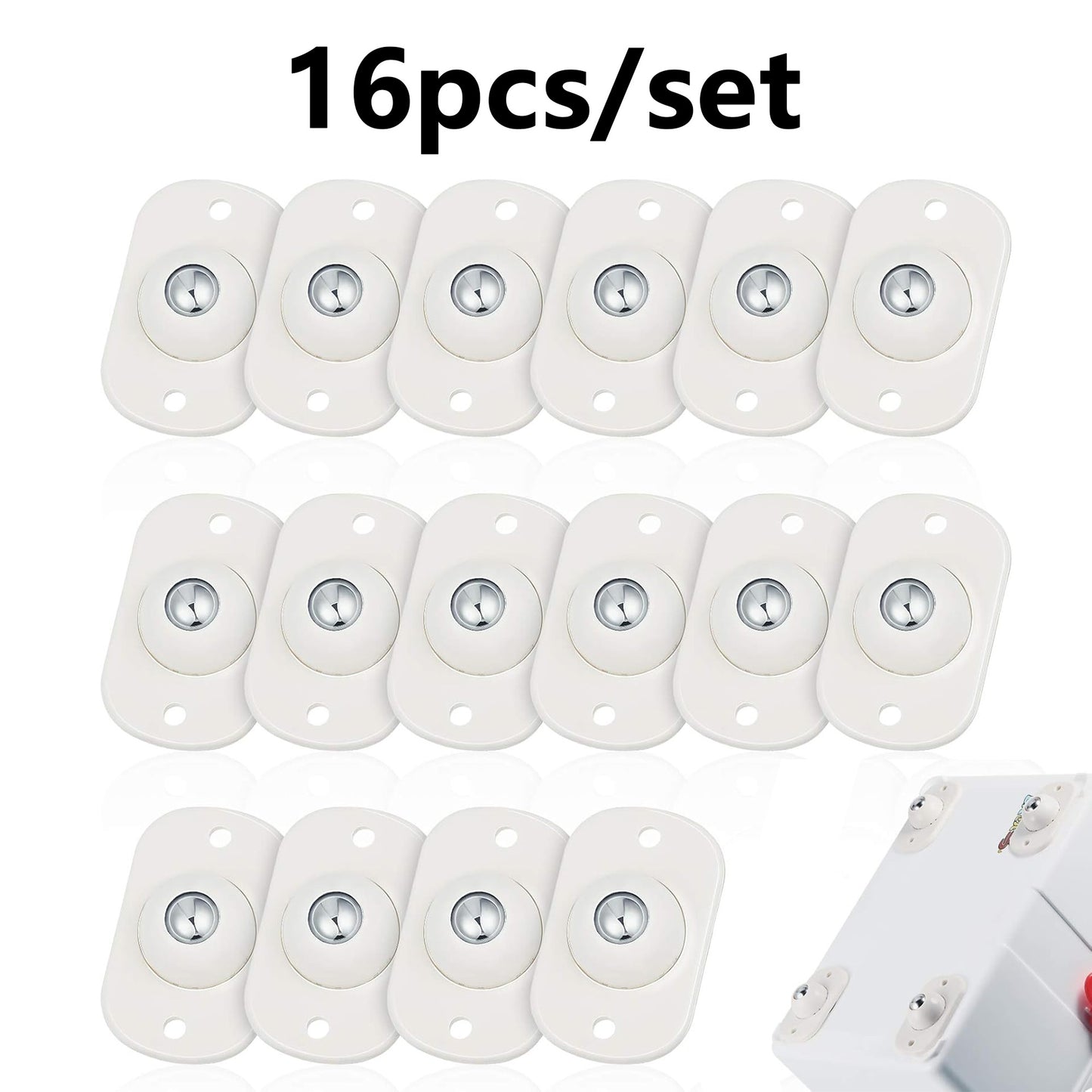 16 Pcs Self Adhesive Caster Wheels Appliance Rollers Appliance Sliders