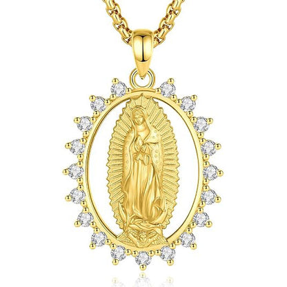 Virgen de Guadalupe Necklace for Women – Virgin Mary Necklace