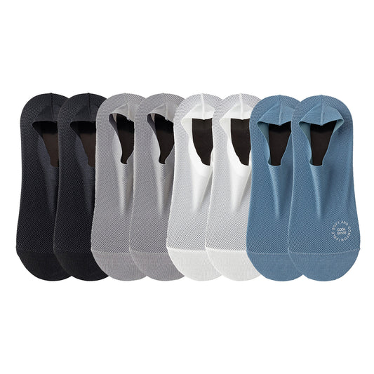 8-Pack Breathable No Show Socks – Lightweight Ice Silk Liner Socks