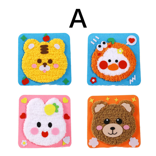 4Pcs Sewing Kit for Kids DIY Embroidery Sewing Kit Cute Animal Sewing Projects Easy Crafts
