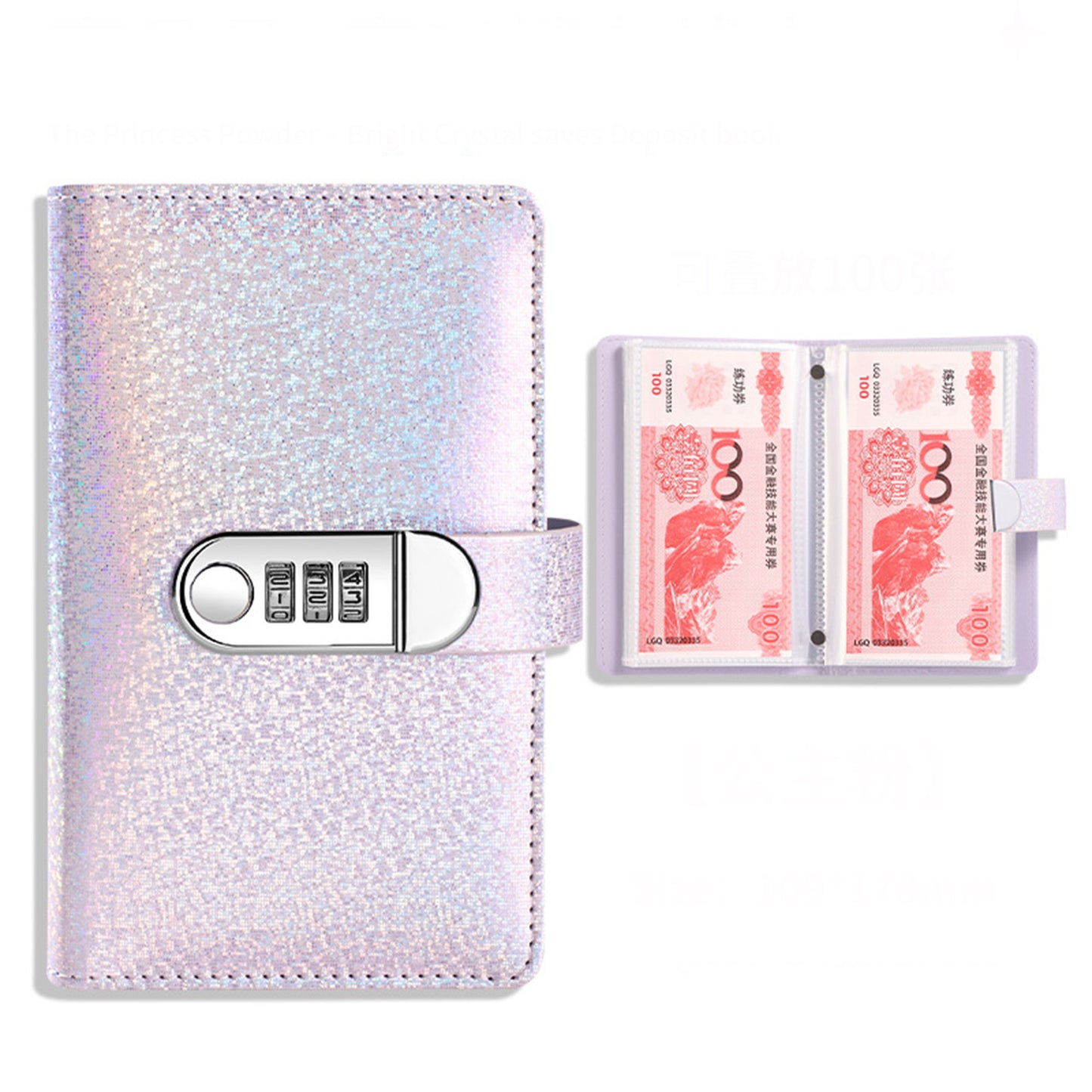 Envelope Challenge Binder with Lock, A6 PU Leather Money Saving Binder for Cash