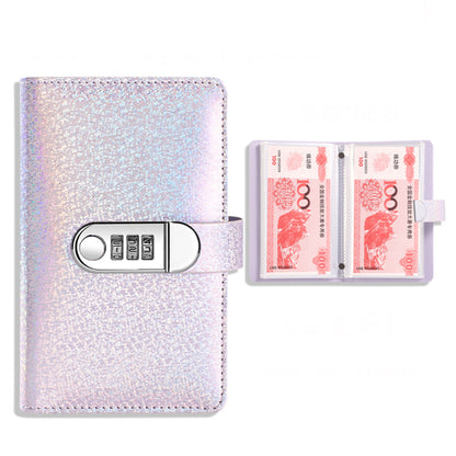 Envelope Challenge Binder with Lock, A6 PU Leather Money Saving Binder for Cash