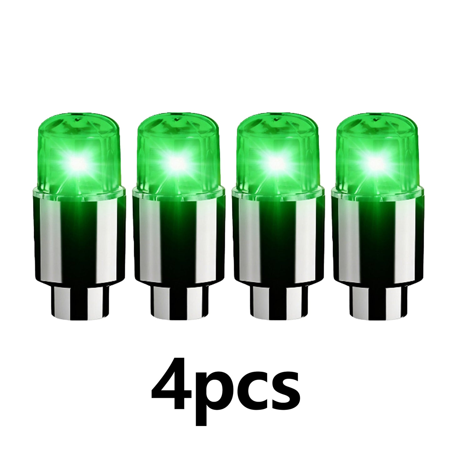 4 Pack LED Tire Lights for Car Trucks Valve Stem Cap Bike Golf Cart