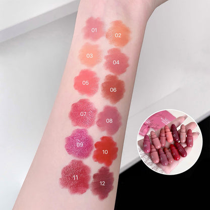 12-Color Matte Capsule Lipstick Set – Waterproof and Long-Lasting