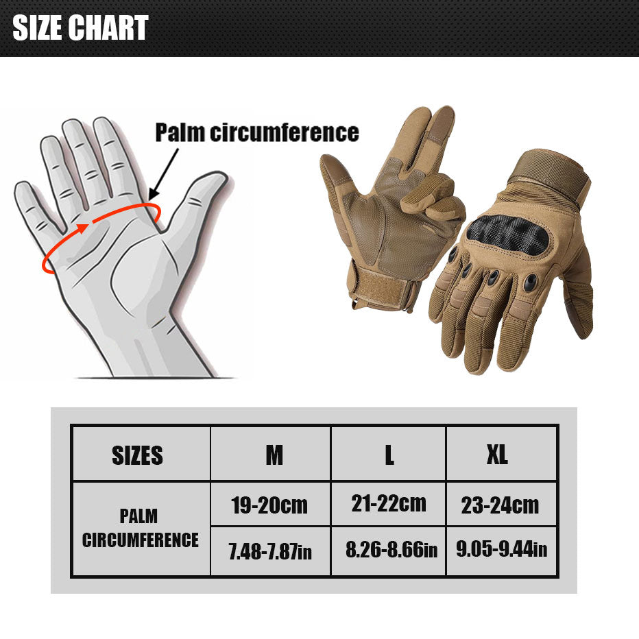 1 Pair Tactical Gloves for Men Touchscreen Airsoft Paintball Motorcycle Gloves