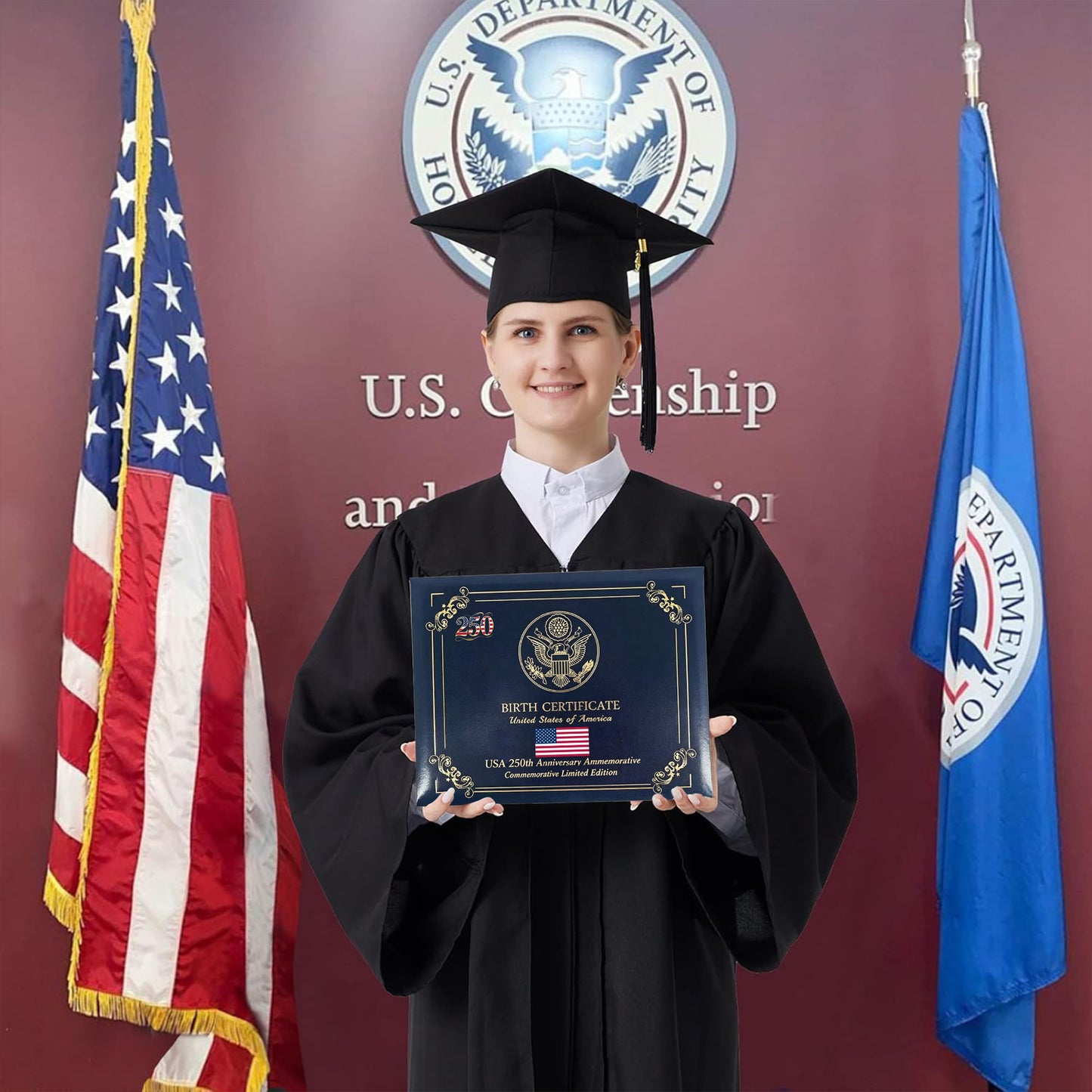 U.S. Citizenship Certificate Protective Sleeve — 250th Anniversary Commemorative Edition
