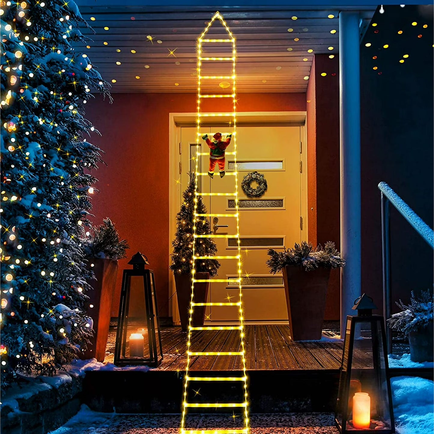 3-Meter Outdoor LED Christmas Lights (Santa Claus Design), 8 Lighting Modes