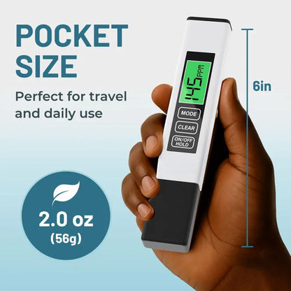 4-in-1 TDS Meter Digital Water Tester for Drinking Water Accurate 0-9990 PPM EC