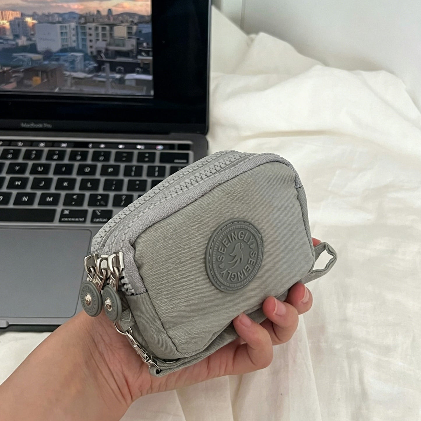 Three Layer Coin Purse Key Bag Women Wallets Zipper Waterproof