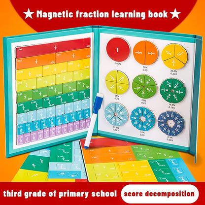 Magnetic Fraction Educational Puzzle, Magnetic Fraction Demonstration Book