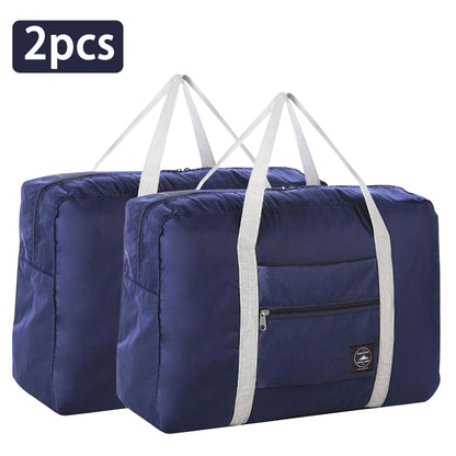 2PCS Foldable Travel Duffel Bag Tote Carry on Luggage Bag