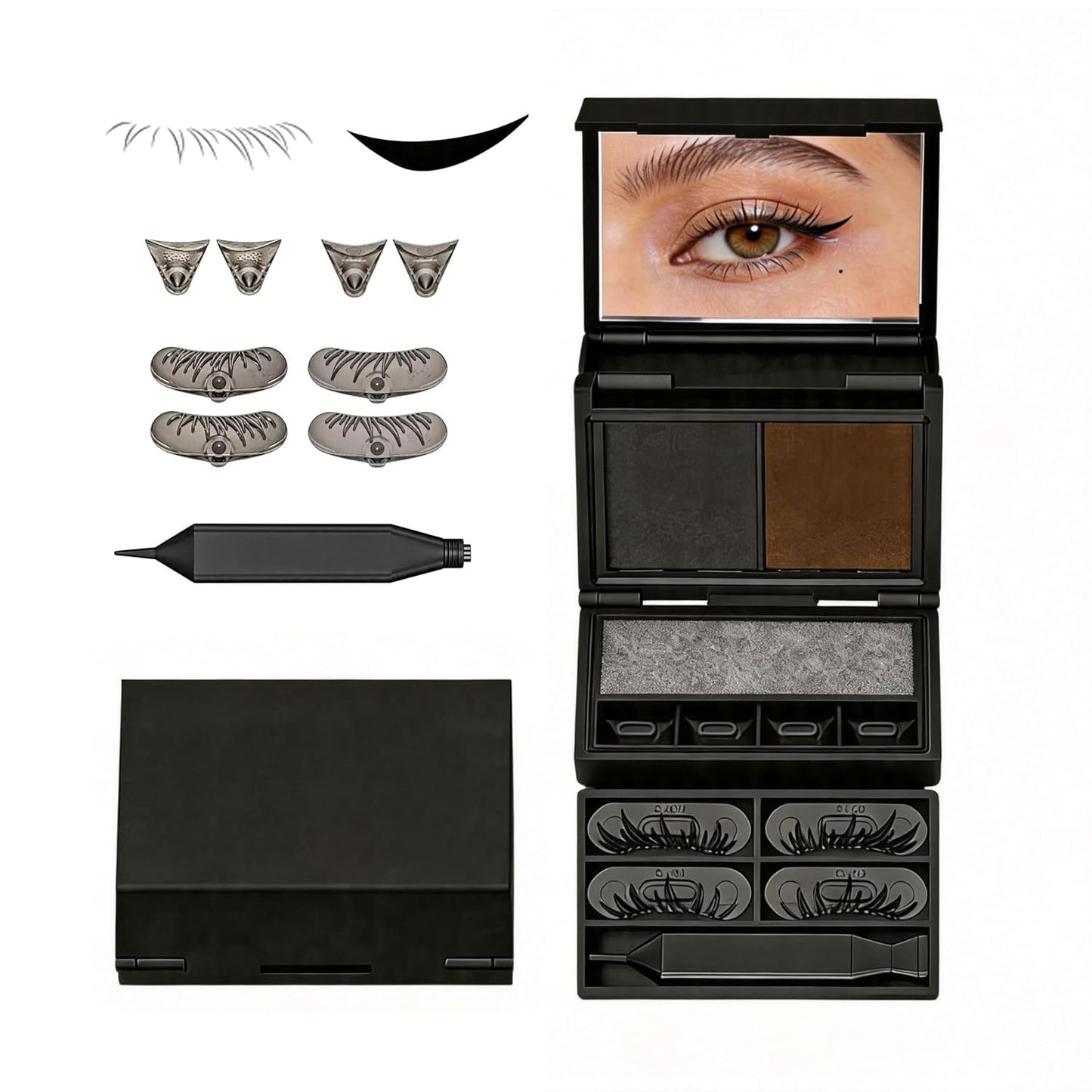 3-in-1 Eyeliner & Bottom Lash Stamp Kit, Waterproof