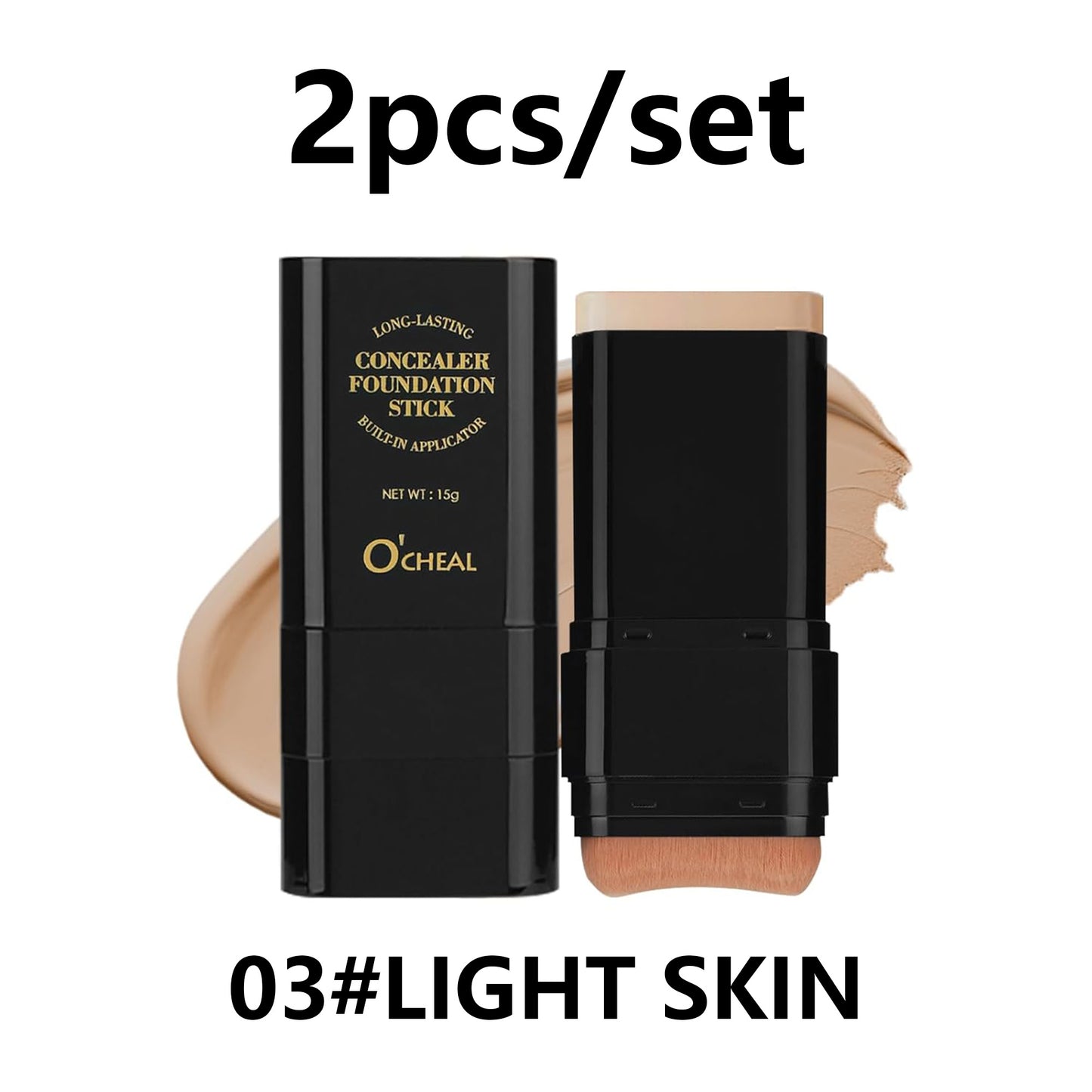 2PCS Face Foundation Contour Stick Long-wear Concealer