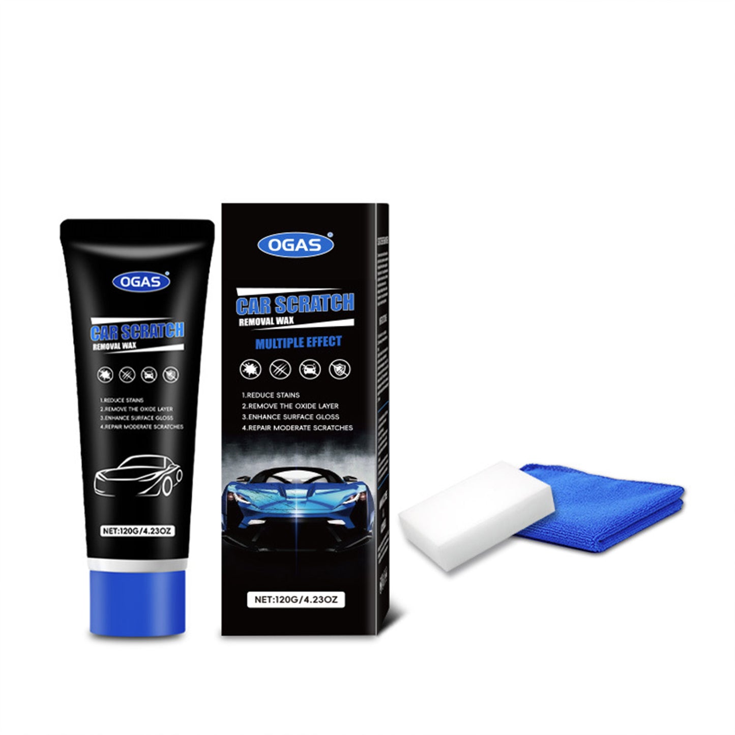 Deep Car Scratch Repair Wax Kit – Premium Polishing & Repair Tool With Wipe Cloth and Sponge