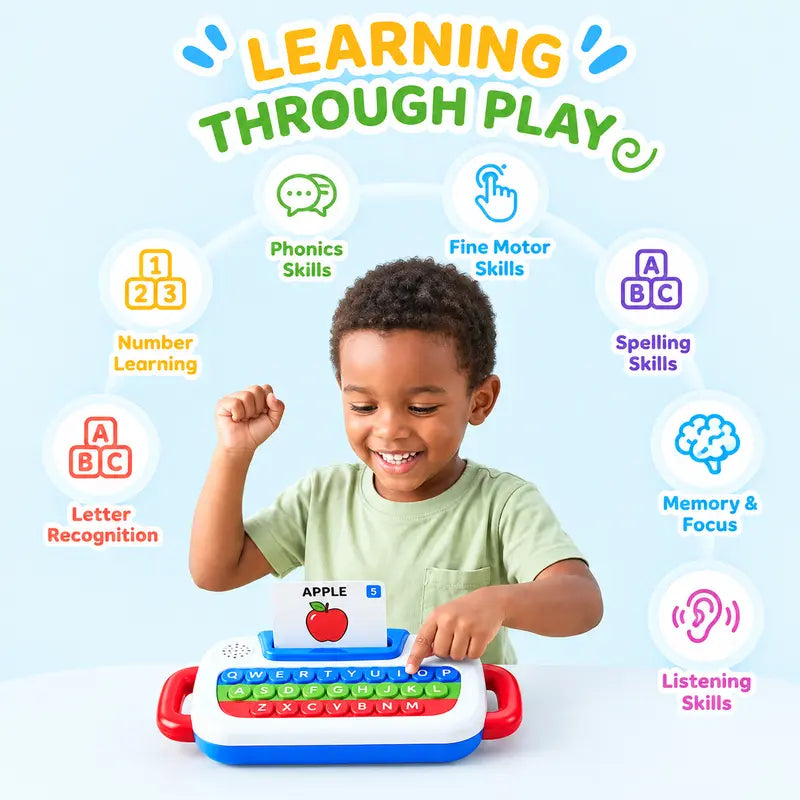 Talking Flash Cards Interactive Educational Toys Keyboard Learning Toy for Kids
