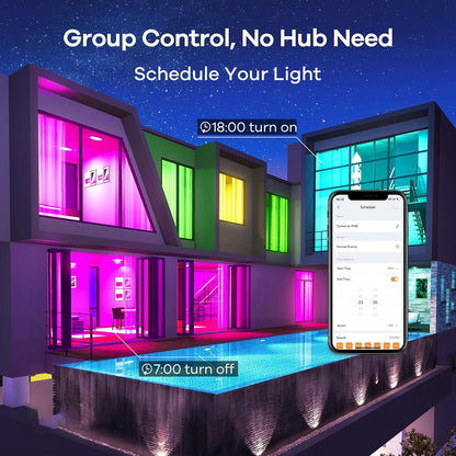 2PCS Smart Light Bulb, A19 Color Changing Light Bulb, 800 LM, E26 Base WiFi & Bluetooth