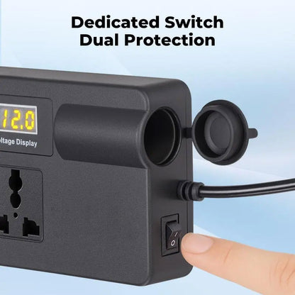 Multifunctional Car Charger with AC Outlets & USB - Inverter for Car 12/24V to 220V Fast Charging Converter