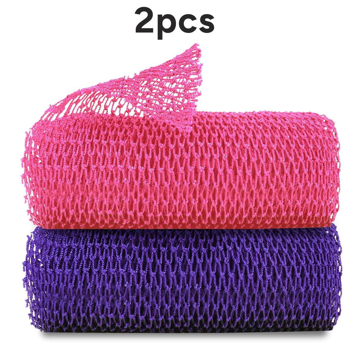 2PCS African Net Sponge, Authentic Exfoliating Body Scrubber for Bath and Shower
