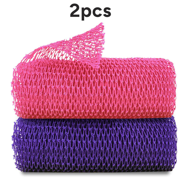 2PCS African Net Sponge, Authentic Exfoliating Body Scrubber for Bath and Shower