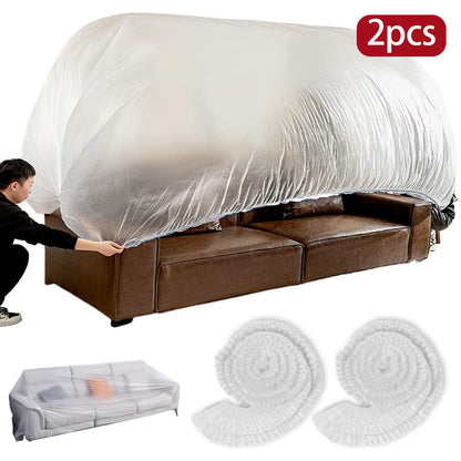 2Pcs Disposable Furniture Dust Covers with Elastic