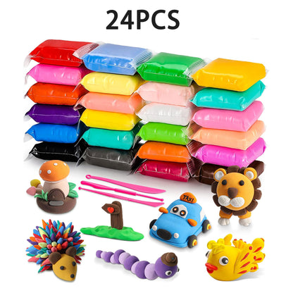 Air Dry Clay Kit for Kids –Non-Toxic Soft Modeling Clay Set