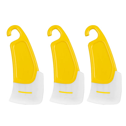 3Pcs Silicone Pan Scrapers - Cleaning Dish Scrapers with Hanging Hook - Flexible Pan Scraper Tool